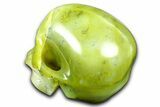 Realistic Green Jade (Nephrite) Skull #382181-4